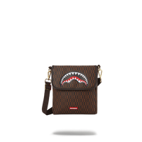 MONEY CHECKERED MESSENGER BAG