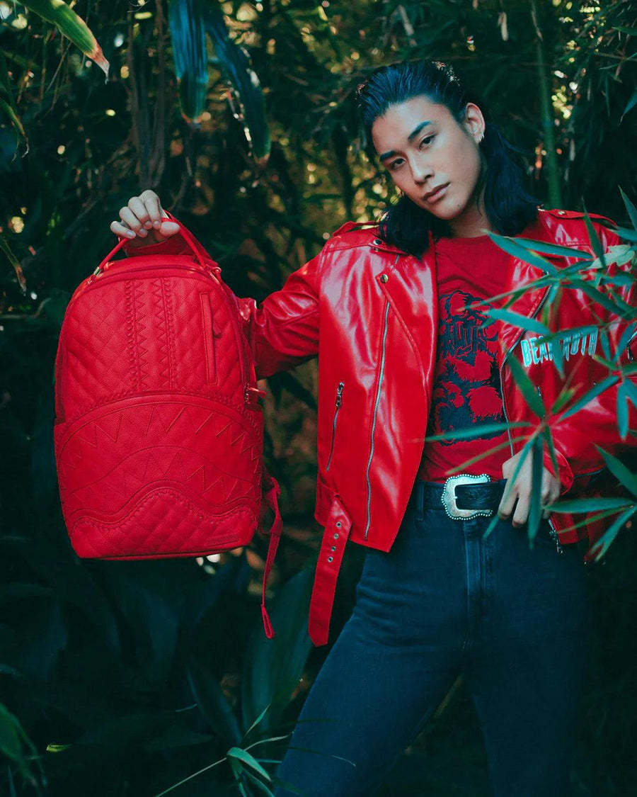 RED RIVIERA DLX BACKPACK - spraygroundgcc