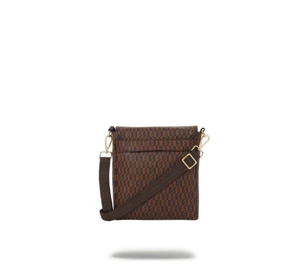MONEY CHECKERED MESSENGER BAG