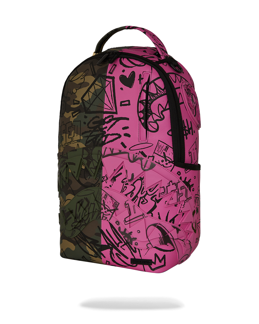 SPLIT PINK AND CAMO DLXSV BACKPACK