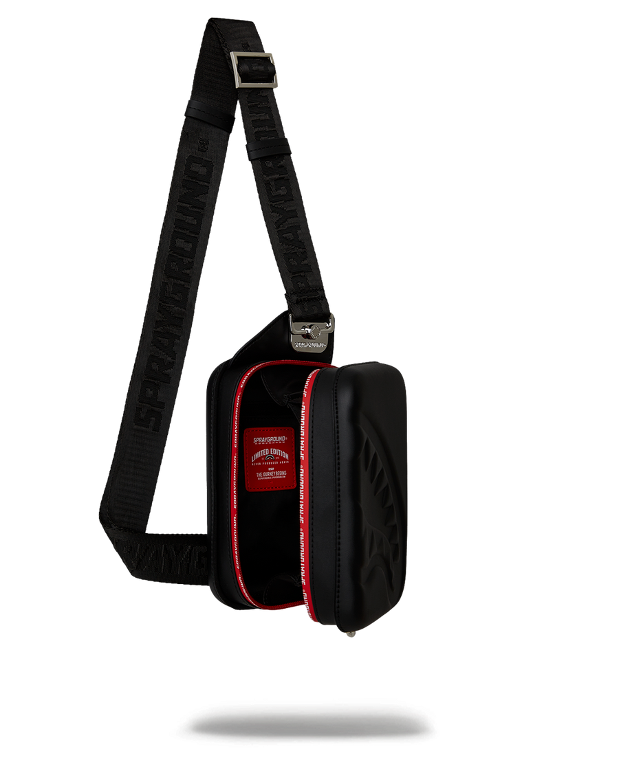 PRINTED ZIP SHARK EMBOSSED SLING