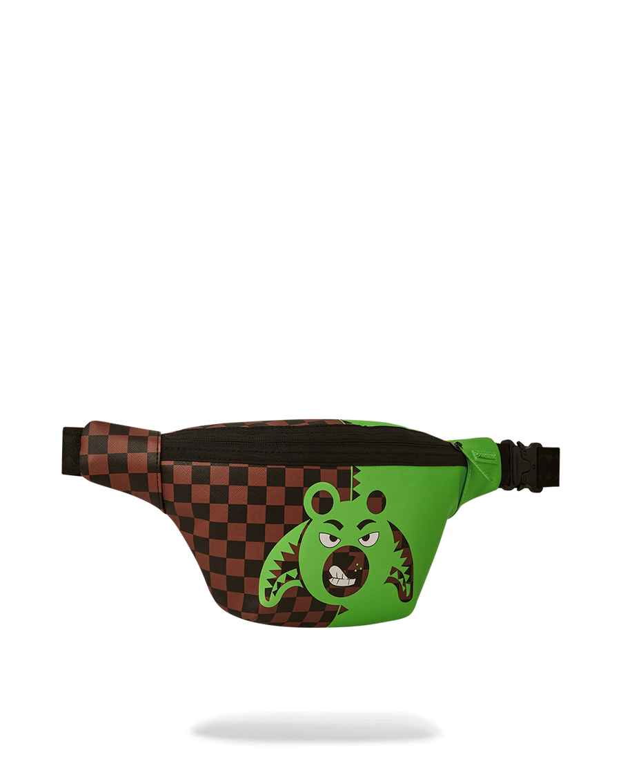 GREEN MONEY BEAR SPLIT SAVVY CROSS-BODY