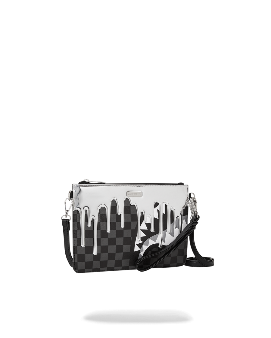 METALLIC DRIP SHARKS IN PARIS CLUTCH