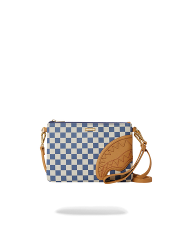 LETTER CHECKERS CLUTCH