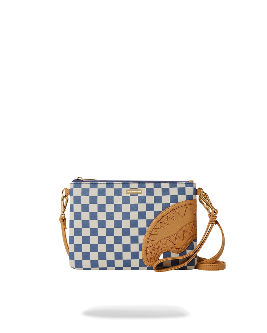 LETTER CHECKERS CLUTCH