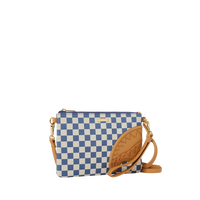 LETTER CHECKERS CLUTCH