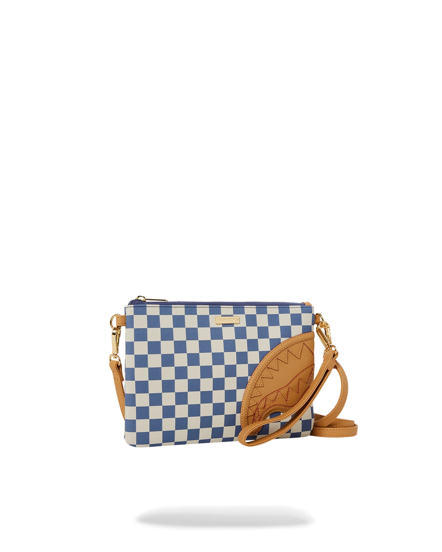 LETTER CHECKERS CLUTCH