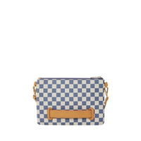 LETTER CHECKERS CLUTCH