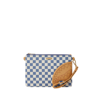 LETTER CHECKERS CLUTCH