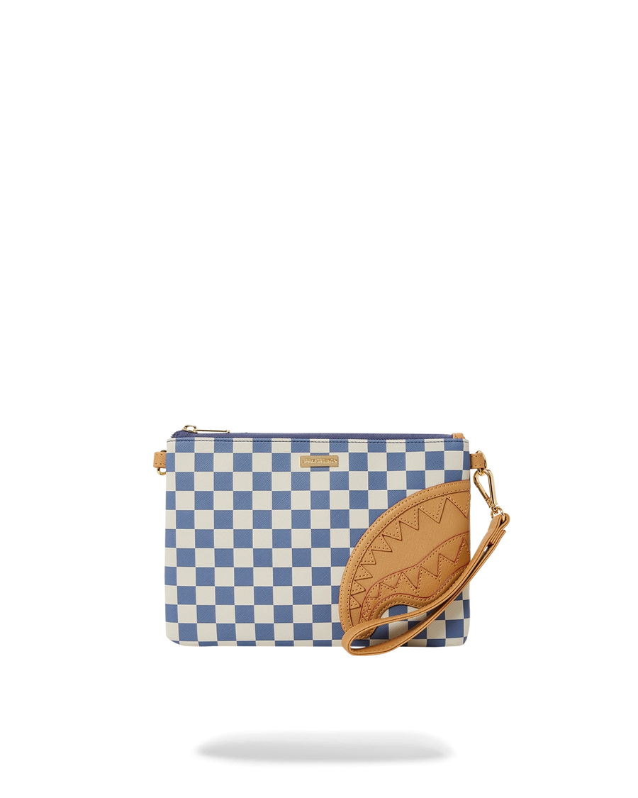 LETTER CHECKERS CLUTCH