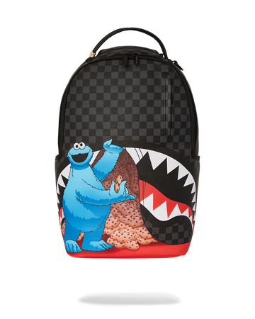 SESAME STREET COOKIE MONSTER SNEAKING A BITE  DLXSV BACKPACK