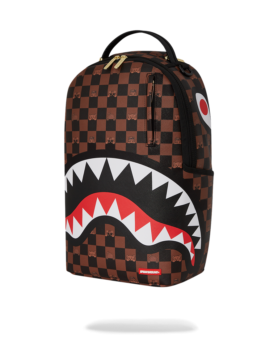 PEEKING CHARACTER CHECK BACKPACK