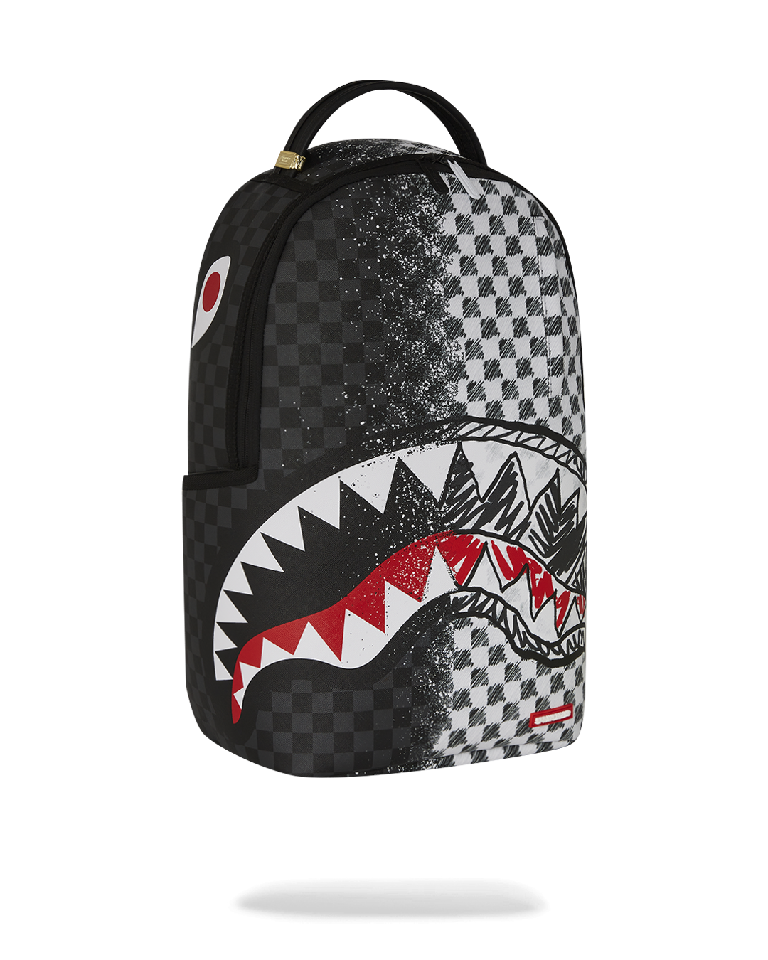 GREY CHECK SCRIBBLE SPLIT DLX BACKPACK