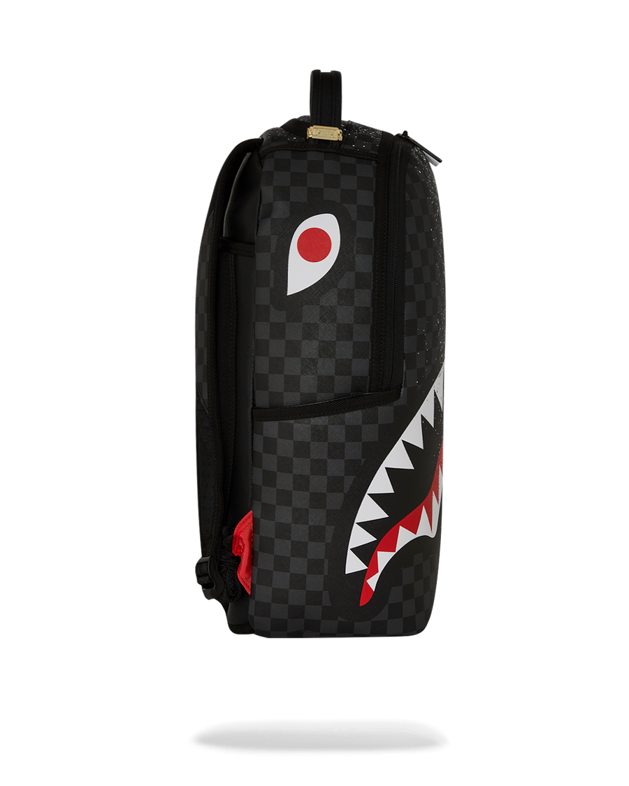 GREY CHECK SCRIBBLE SPLIT DLX BACKPACK