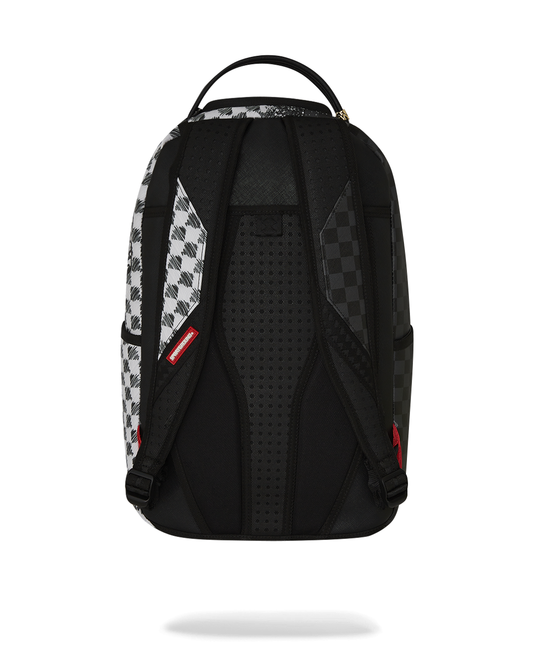 GREY CHECK SCRIBBLE SPLIT DLX BACKPACK