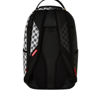 GREY CHECK SCRIBBLE SPLIT DLX BACKPACK