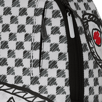 GREY CHECK SCRIBBLE SPLIT DLX BACKPACK