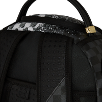 GREY CHECK SCRIBBLE SPLIT DLX BACKPACK