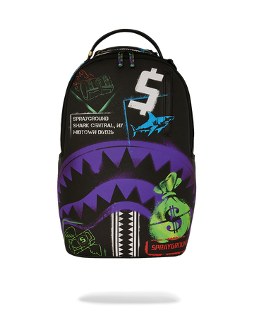 SHARK CENTRAL STENCILS BLACK DLXSV BACKPACK
