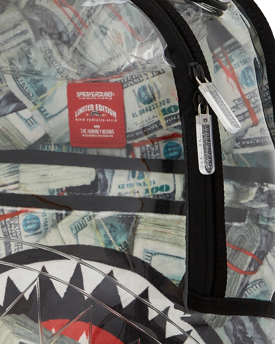 MONEY PILE CLEAR DLXS BACKPACK