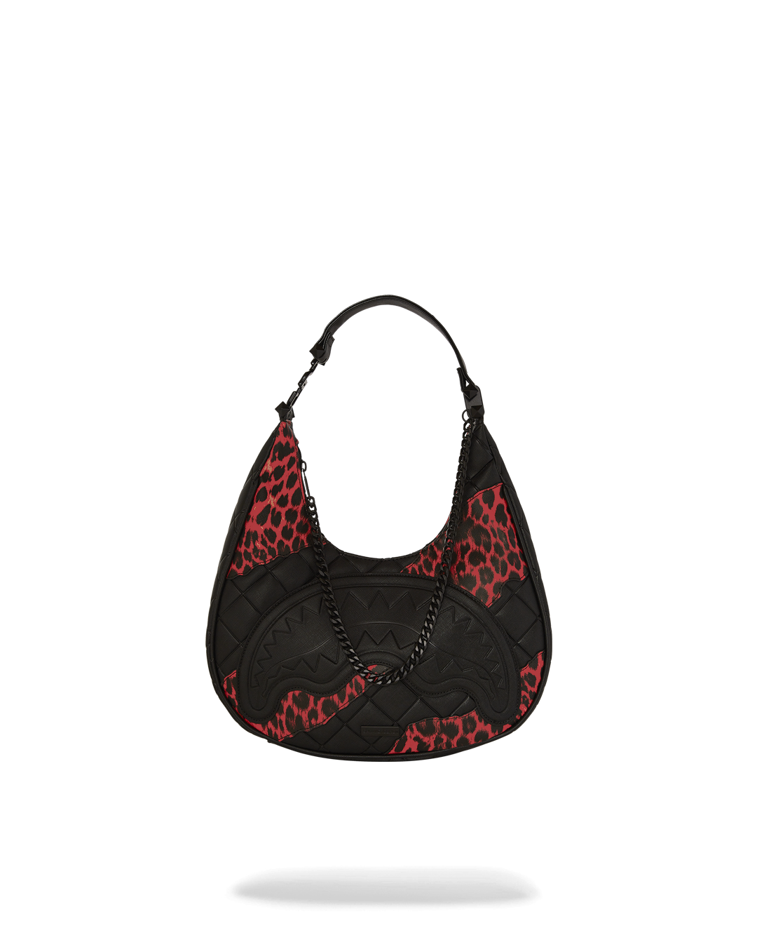 RED LEOPARD PUFFER VICE SHOULDER BAG
