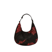 RED LEOPARD PUFFER VICE SHOULDER BAG