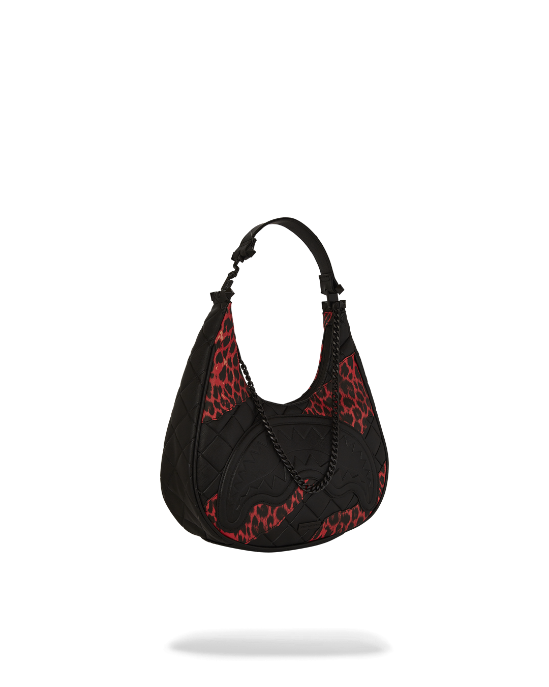 RED LEOPARD PUFFER VICE SHOULDER BAG