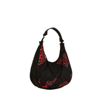 RED LEOPARD PUFFER VICE SHOULDER BAG