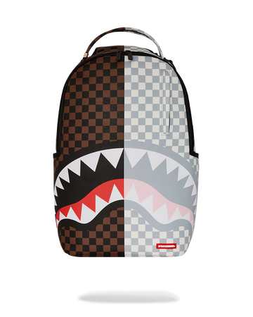 SPLIT BROWN AND CREAM CHECK DLXV BACKPACK