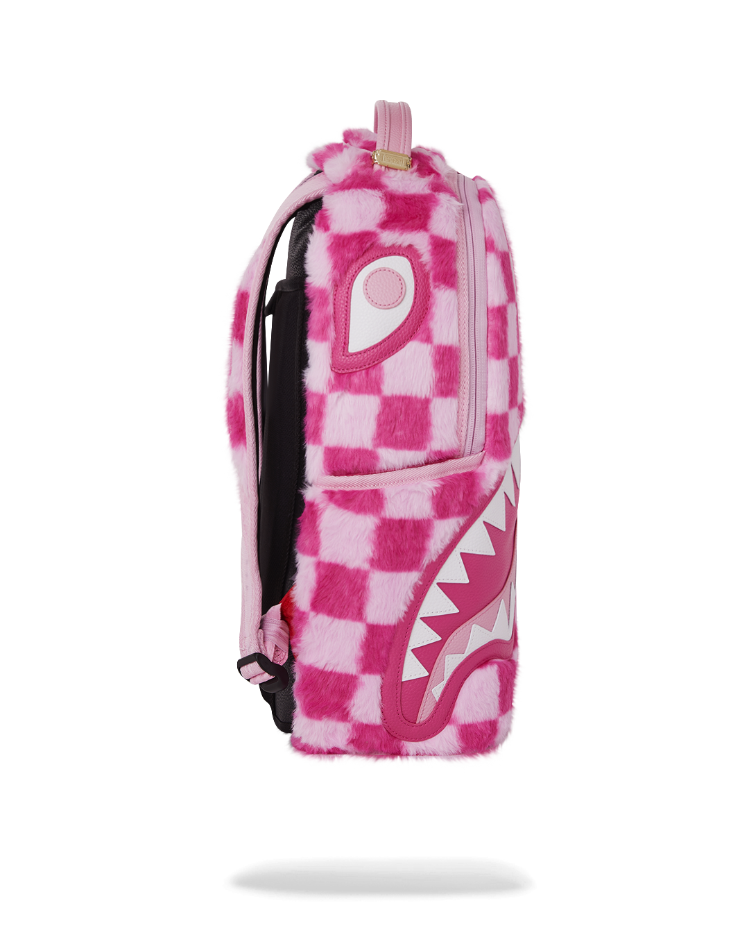 PINK FUR CHECK BACKPACK