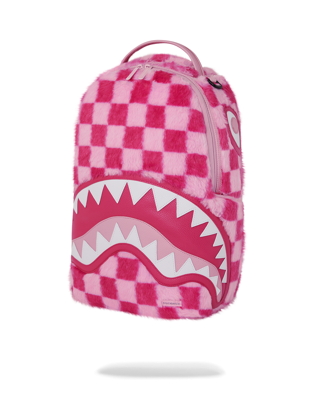 PINK FUR CHECK BACKPACK