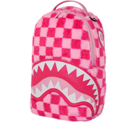 PINK FUR CHECK BACKPACK