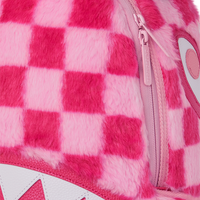 PINK FUR CHECK BACKPACK