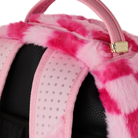 PINK FUR CHECK BACKPACK