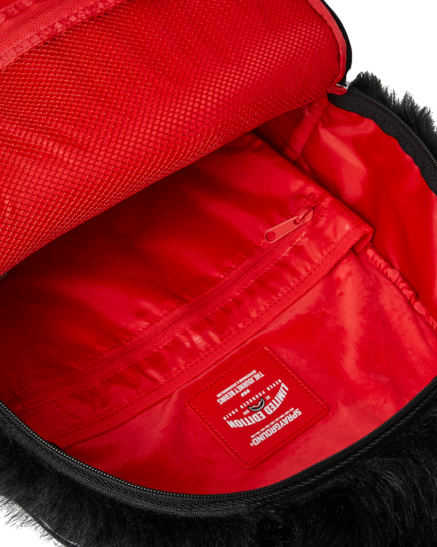 FUR CRAY BLACK BACKPACK