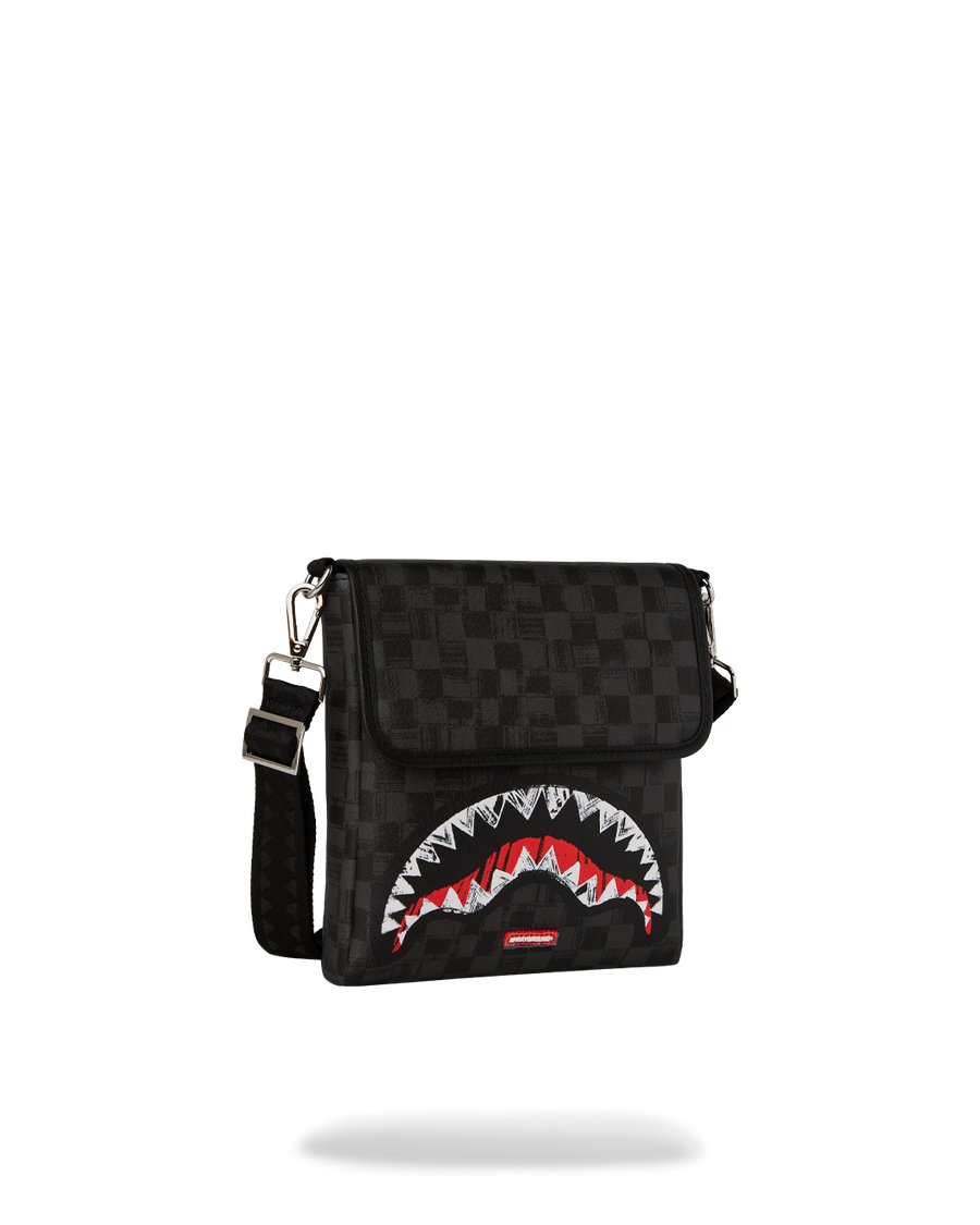SCRIBBLE SHARK MESSENGER BAG