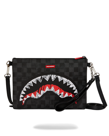 SCRIBBLE SHARK CROSSOVER CLUTCH