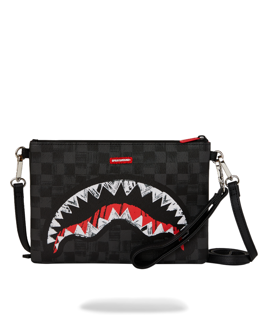 SCRIBBLE SHARK CROSSOVER CLUTCH
