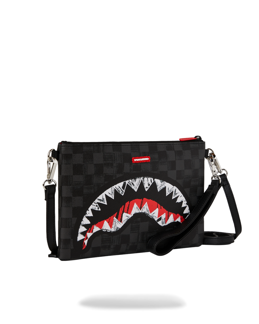 SCRIBBLE SHARK CROSSOVER CLUTCH