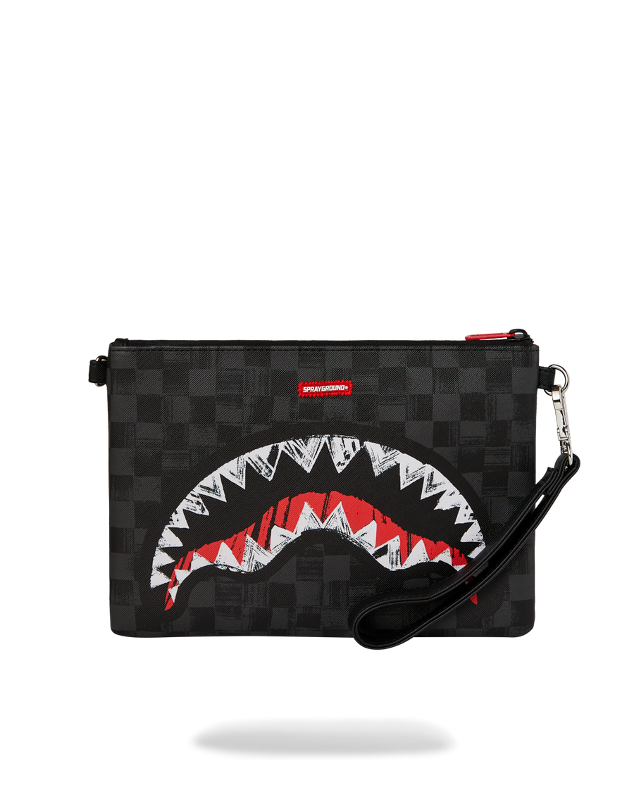 SCRIBBLE SHARK CROSSOVER CLUTCH