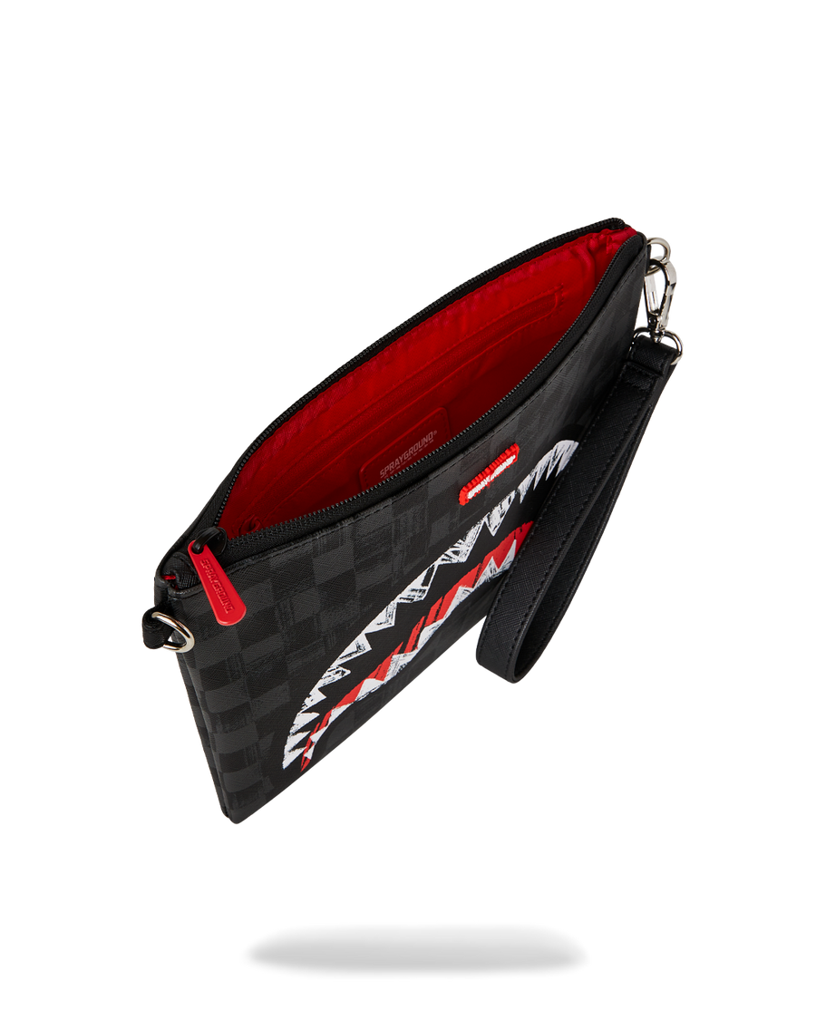 SCRIBBLE SHARK CROSSOVER CLUTCH