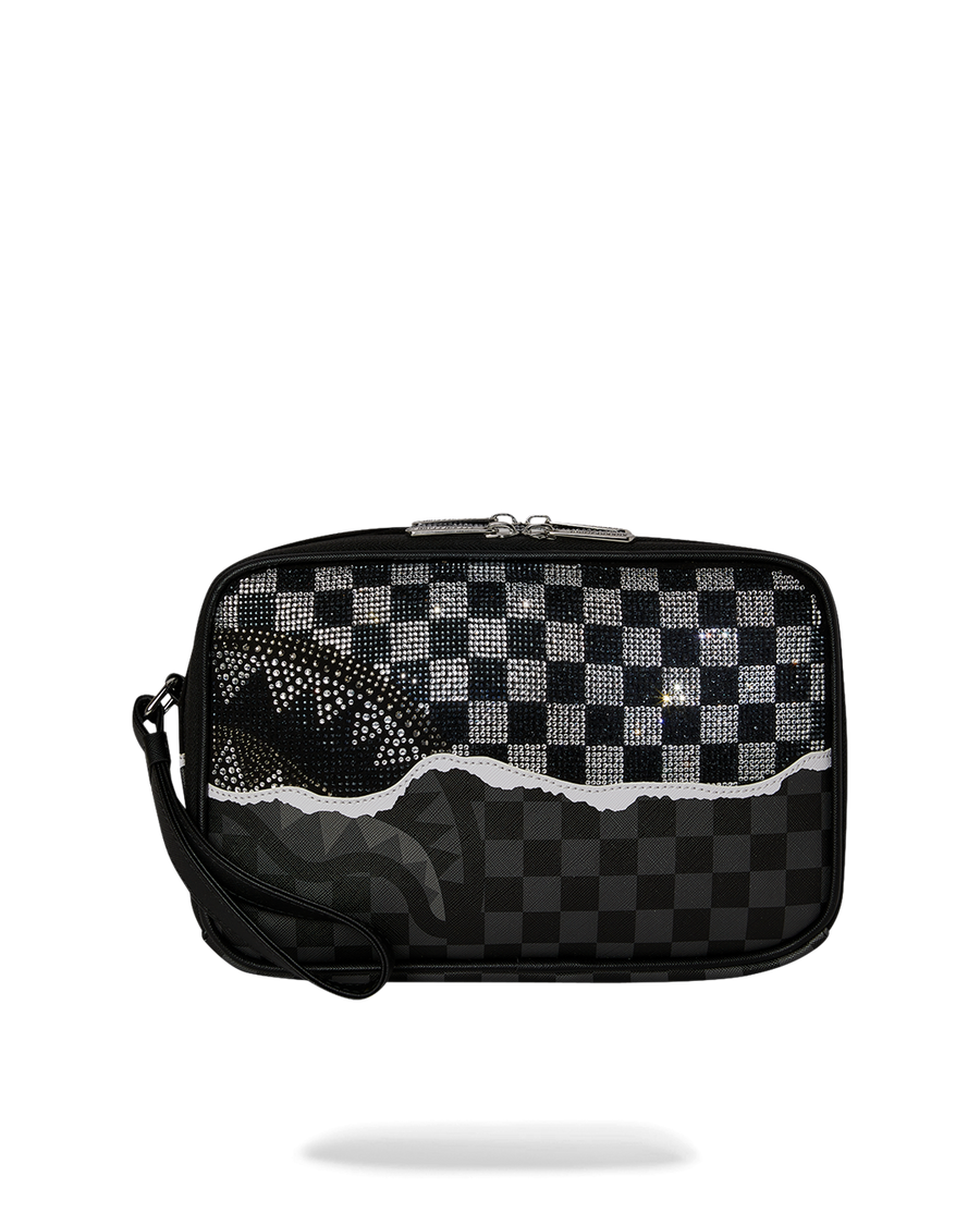 GOLD DIAMOND TEAR TOILETRY BAG