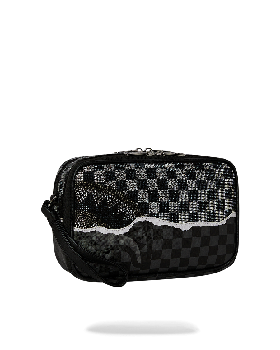 GOLD DIAMOND TEAR TOILETRY BAG