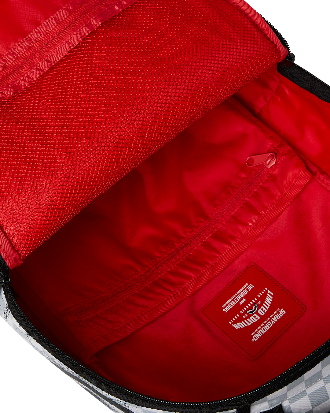 RED STENCIL SHARK BACKPACK