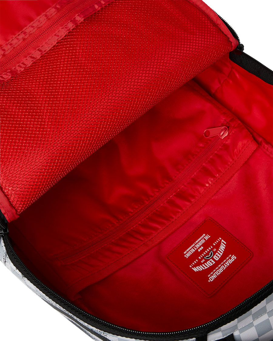 RED STENCIL SHARK BACKPACK