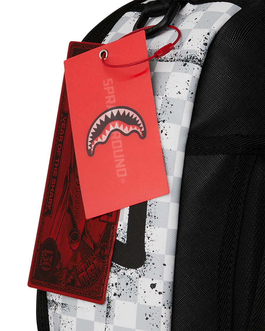 RED STENCIL SHARK BACKPACK