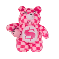 PINK FUR CHECK MONEYBEAR BACKPACK