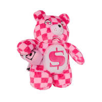 PINK FUR CHECK MONEYBEAR BACKPACK