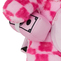 PINK FUR CHECK MONEYBEAR BACKPACK