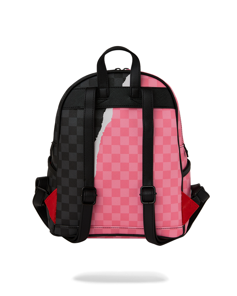 PINK AND BLACK TEAR SIP SAVAGE BACKPACK